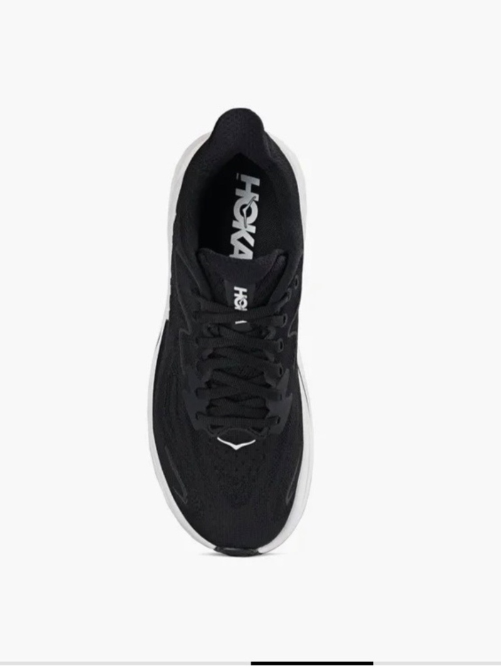 Hoka Black And White Clifton 10 Running Sneakers Size 9 - Picture 2 of 11